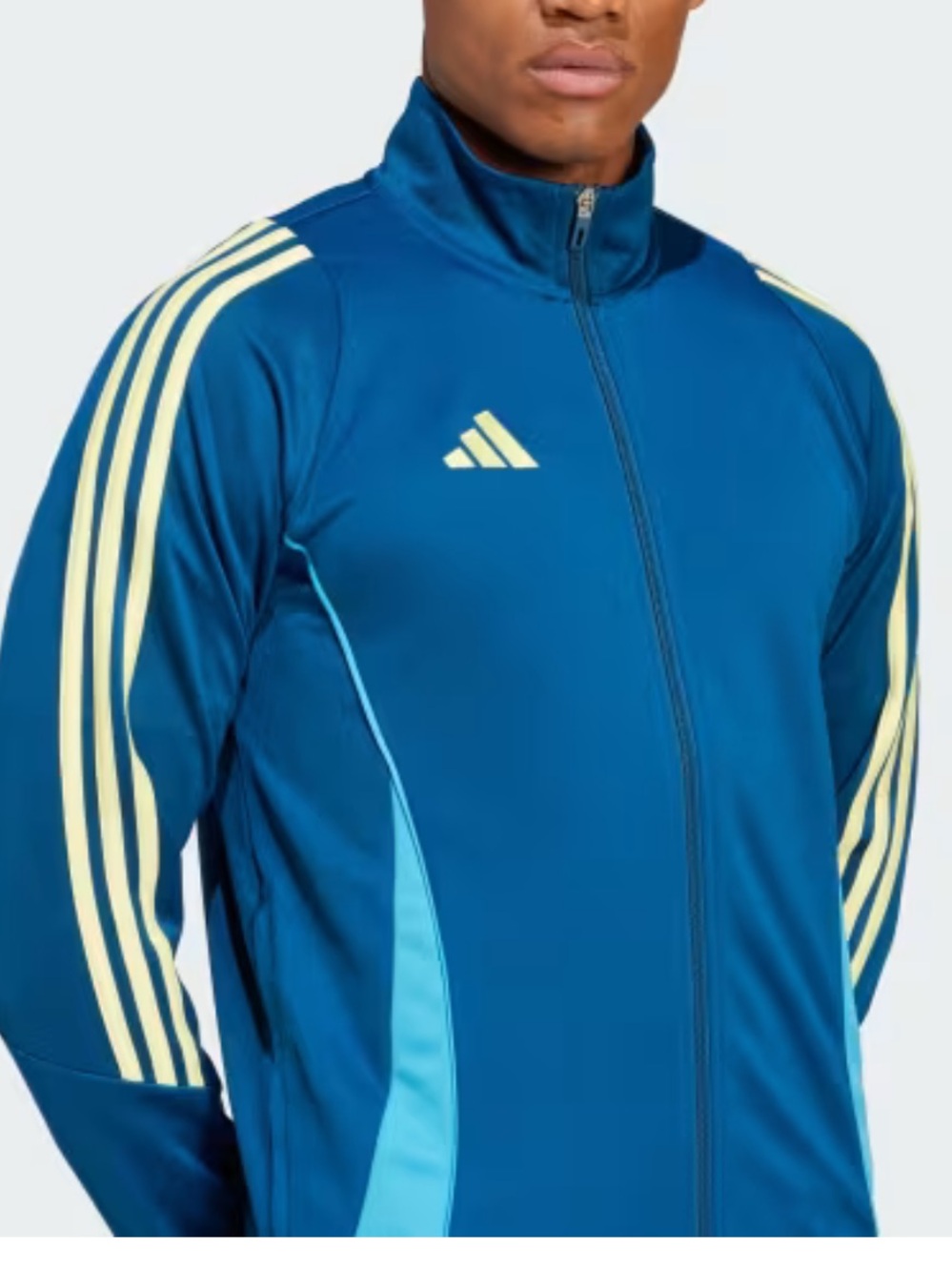 Adidas Marine Tiro 24 Training Track Jacket Sz M Navy Yellow Stripes